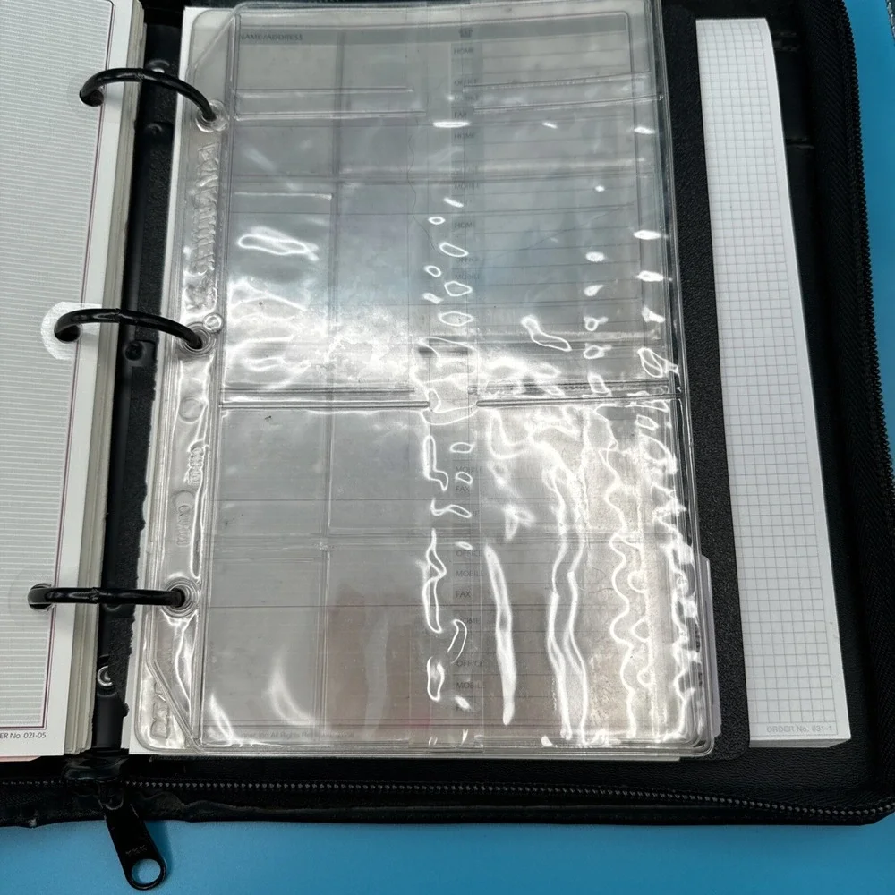 Dayrunner Planner Organizer Black & LOTS of Inserts‎ Full Zip Vintage 90s 1990s